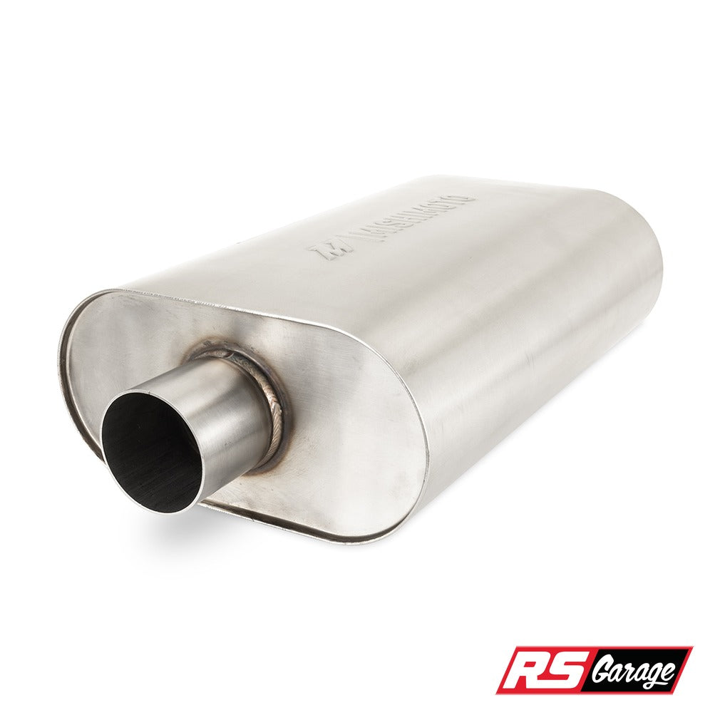 Mishimoto Universal Muffler with 2.5in Center Inlet/Outlet - Brushed