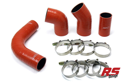 HPS Orange Silicone Intercooler Hoses 2002-2004 Chevy Silverado 2500 HD 6.6L Duramax LB7 Diesel