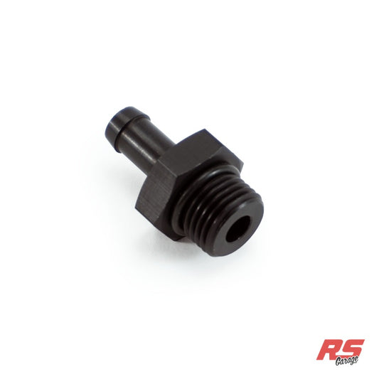-6ORB Male to 5/16 hose barb, Staight, Aluminum, Anodized Back