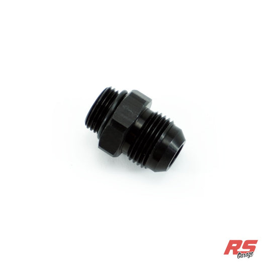 -8ORB Male to -10AN Male Fitting, Straight, Aluminum, Anodized Black