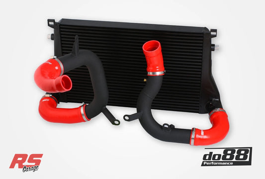 Do88 VAG 1.8T/2.0T (MQB) BigPack Intercooler Kit w/Red Hoses