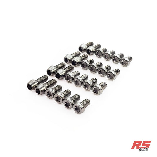 Titanium Hardware Kit for PHR Flex Billet Valve Covers Non-VVT-i (For Logo Plate, Block Off Plate, and Breather Manifold) - Machined