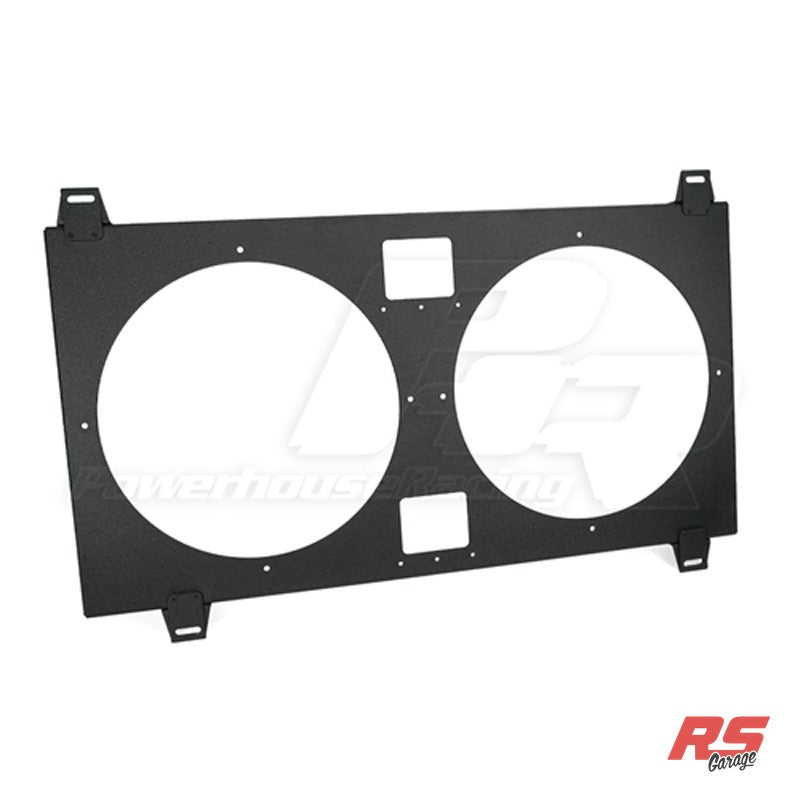 PHR Dual High Performance SPAL Fan Kit -Wrinkle black powder coat finish - Includes 12" heavy duty SPAL fans and wiring