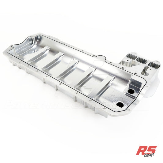PHR Billet Dry Sump Pan for 2JZ, Bullet Race Engineering Billet Block - Machined Finish, Bullet, Deep, Standard