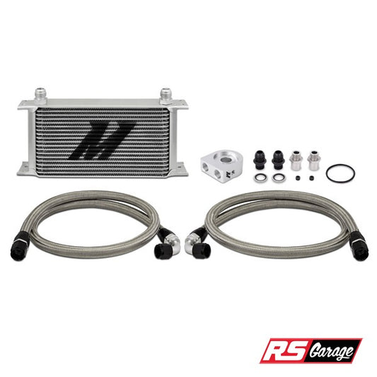 Mishimoto Universal Oil Cooler Kit 19 Row with Sandwhich Plate Fittings Line