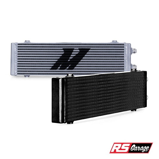 Mishimoto Universal Dual Pass Bar & Plate Oil Cooler Large Silver -10 AN Male Inlet/Outlet