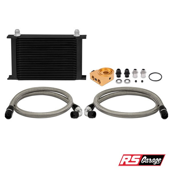 Mishimoto Universal Thermostatic Oil Cooler Kit Black 25 Row