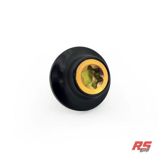 PHR Titanium Cam Gear Bolt and Washer for 2JZ -Yellow Bolt -Black Washer - Yellow Anodized, Black