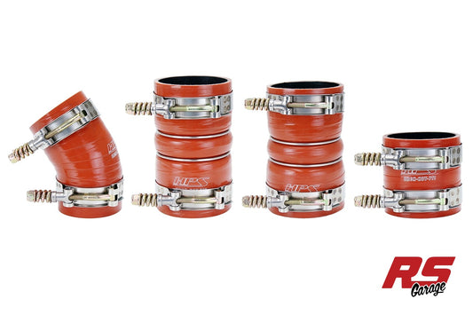 HPS Orange Silicone Intercooler Hoses 2005-2007 Ford F-250 Superduty 6.0L PowerStroke Diesel