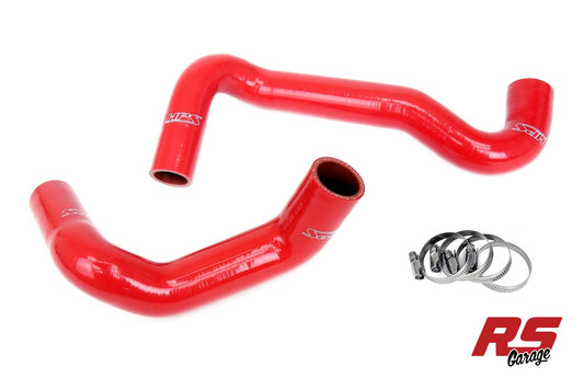 HPS Red Silicone Radiator Hoses 1989-1998 Nissan 240SX with LS Swap (LS3/LS7 Water Pump 8 O'clock Thermostat KA24DE Radiator)