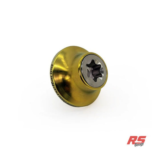 PHR Titanium Cam Gear Bolt and Washer for 2JZ -Machined Bolt -Yellow Washer - Machined, Yellow