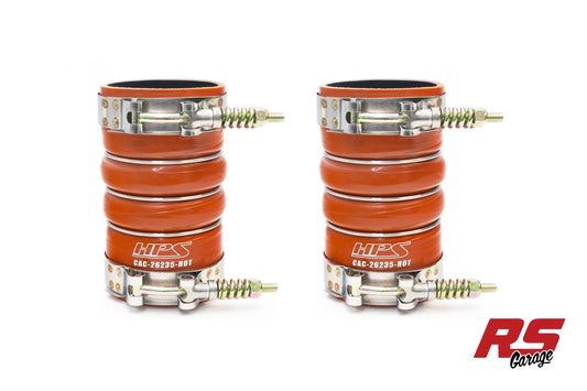 HPS Orange Intercooler Hoses 2010 Sterling Truck Bullet 45 6.7L Diesel Cummins Hot Side Boots
