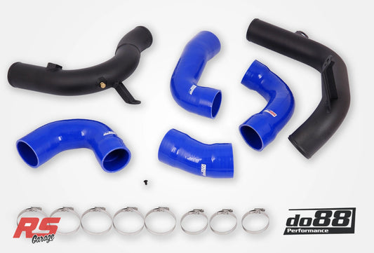 Do88 Audi/Seat/Skoda/Volkswagen 1.8T/2.0T (MQB) OEM Intercooler Pressure Pipes w/Blue Hoses