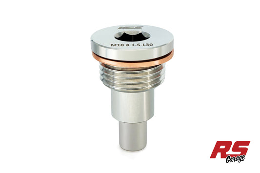 HPS Polished Stainless Steel Magnetic Oil Drain Plug 2001-2003 Toyota Highlander 3.0L AWD Only Rear Differential
