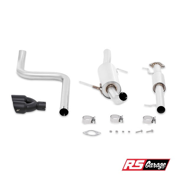 Mishimoto 14-16 Ford Fiesta ST 1.6L 2.5in Stainless Steel Resonated Cat-Back Exhaust w/ Black Tips