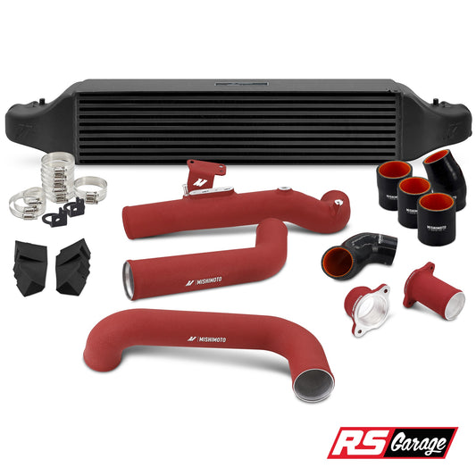 Mishimoto 2022+ Honda Civic 1.5T Intercooler Kit - Black Intercooler - Red Pipes
