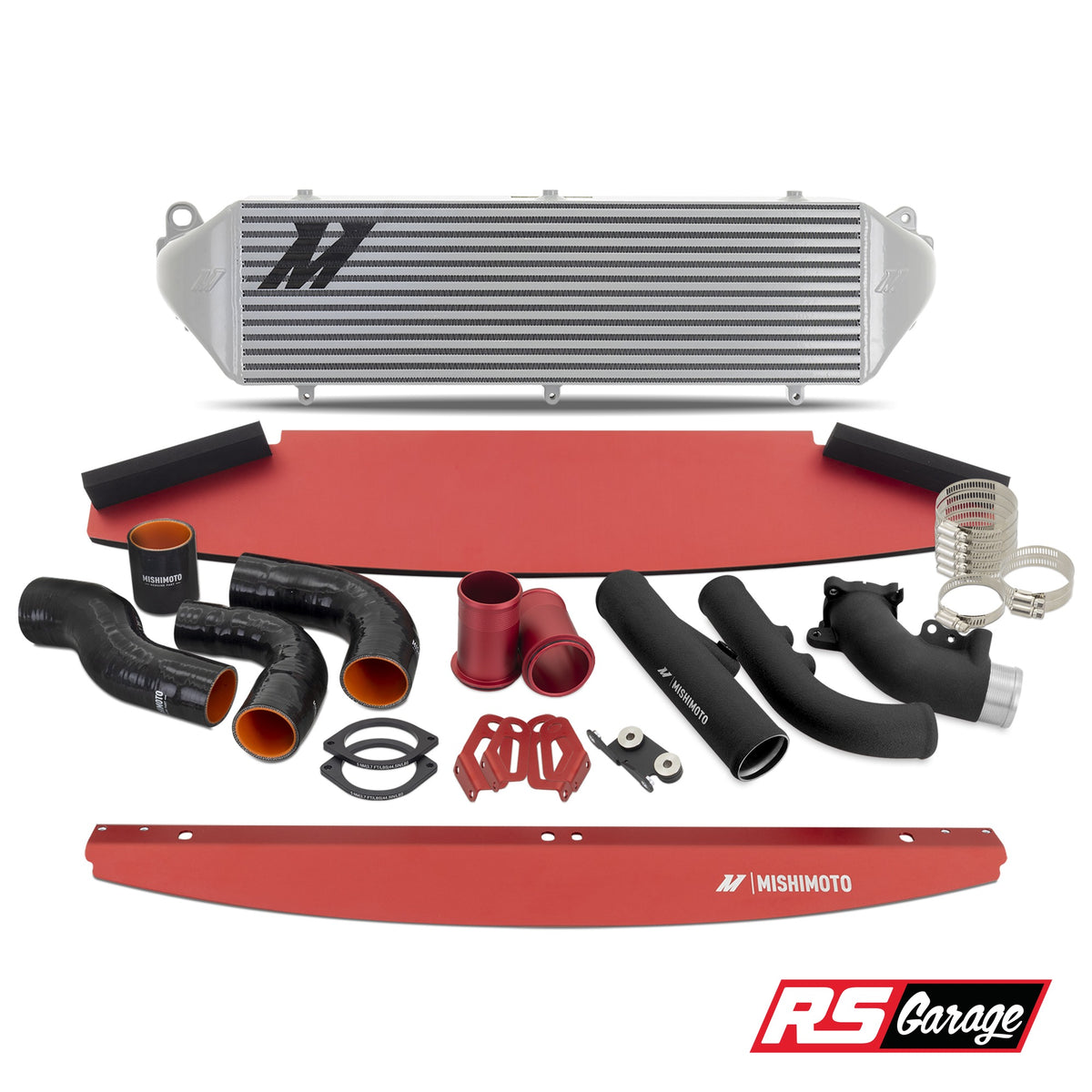 Mishimoto 2023+ Toyota GR Corolla Intercooler & Pipe Kit - Silver Cooler - Black Pipes