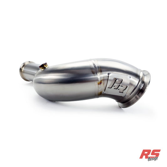 PHR 3.0" Titanium Downpipe For 2JZ - Pie Cut, Precision VH3 ("T3")  V-band Inlet/Outlet (VB3.57 Flange)