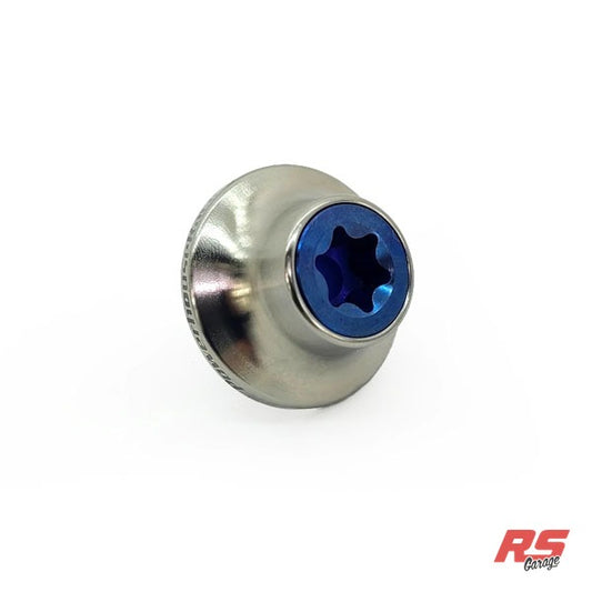 PHR Titanium Cam Gear Bolt and Washer for 2JZ -Blue Bolt -Machined Washer - Blue Anodized, Machined