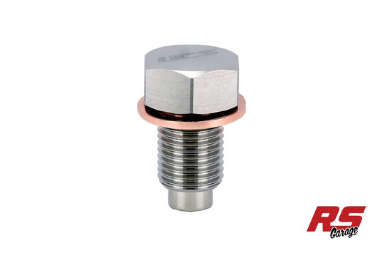 HPS Polished Stainless Steel Magnetic Oil Drain Plug 2009-2017 Bmw ActiveHybrid 5 N55 3.0L F10
