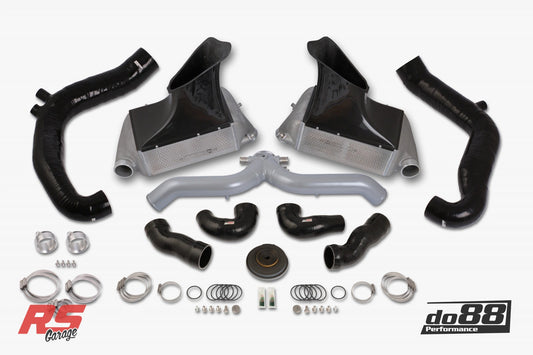 Do88 10-12 Porsche 911 Turbo/Turbo S (997.2) BigPack Intercooler Kit w/Silver Pipe + Inlets