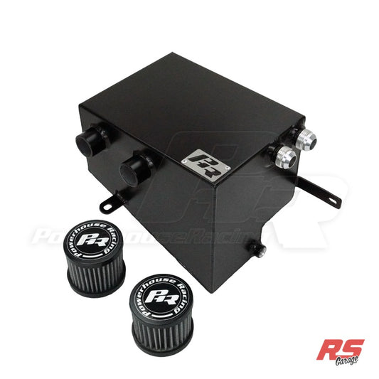 PHR XTM Breather Tank for MKIV Supra, Left Hand Drive -Matte black powder coat - 1 Gallon Capacity - ABS Removal Requi