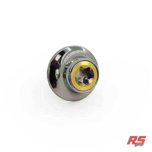 PHR Titanium Cam Gear Bolt and Washer for 2JZ -Yellow Bolt -Polished Washer - Yellow Anodized, Polished