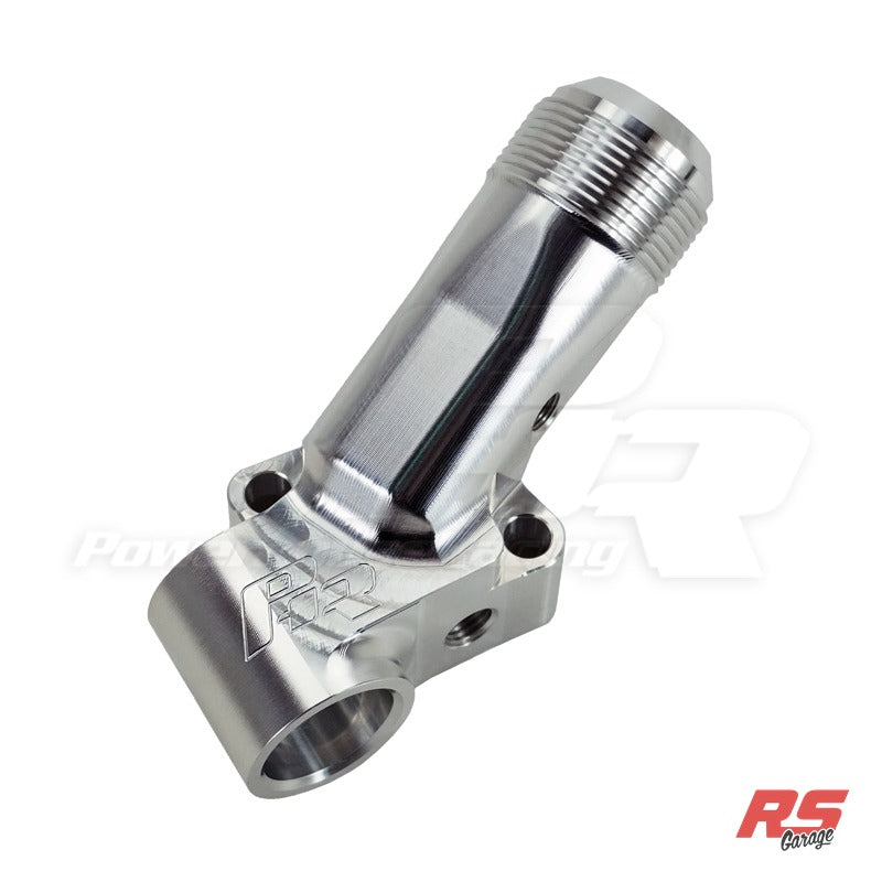 PHR Billet Race Waterneck w/ 20AN Outlet (Fits large frame turbos) -Machined finish