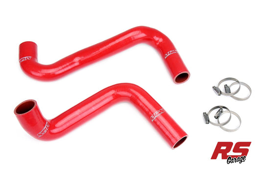 HPS Red Silicone Radiator Hoses 1989-1998 Nissan 240SX with LS Swap (LS3/LS7 Water Pump 9 O'clock Thermostat KA24DE Radiator)