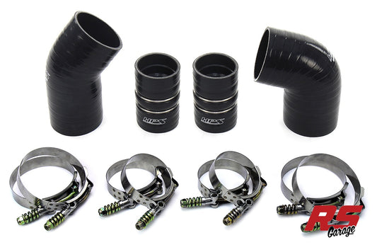 HPS Black Silicone Intercooler Hoses 2004.5 - 2005 Chevy Silverado 2500 HD 6.6L Duramax Lly Diesel