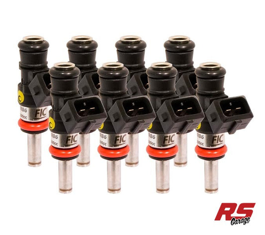 Fuel Injector Clinic 1200cc (130 Lbs/Hr At OE 58 Psi Fuel Pressure) FIC Fuel Injector Clinic Injector Set for Holley GM Composite Intakes (High-Z)
