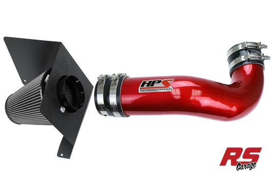 HPS Red 827 Series Performance Air Intake 2007-2008 Chevy Silverado 1500 4.8L 5.3L 6.0L V8 Includes Heat Shield