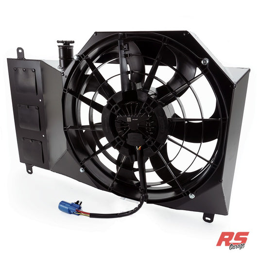 PHR SPAL 16" Single Brushless Fan Kit for MKIV Supra -Matte black powder coat finish - Includes single 16" SPAL Brushle