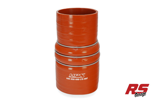 HPS 3.5" - 4" (89MM - 102MM) ID 7.5" Long 4-PLY Aramid Orange Silicone Cac Hose Hot Side