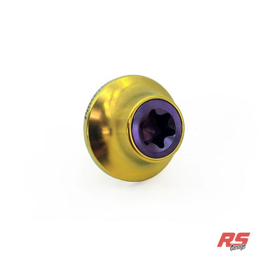 PHR Titanium Cam Gear Bolt and Washer for 2JZ -Purple Bolt -Yellow Washer - Purple Anodized, Yellow