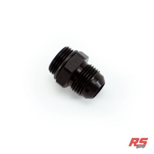 -10ORB Male to -10AN Male Fitting, Straight, Aluminum, Anodized Black
