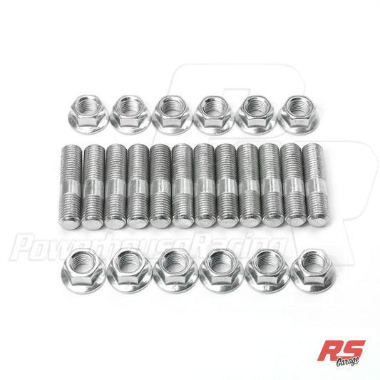 PHR Short Stud and Nut Kit, for Turbo Manifolds -Set of (12) for GTE Cylinder Head