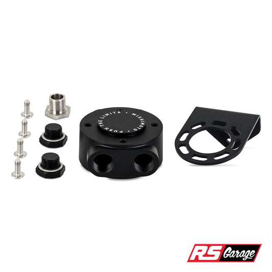 Mishimoto 3/4 - 16 Thread Remote Oil Filter Mount - Black