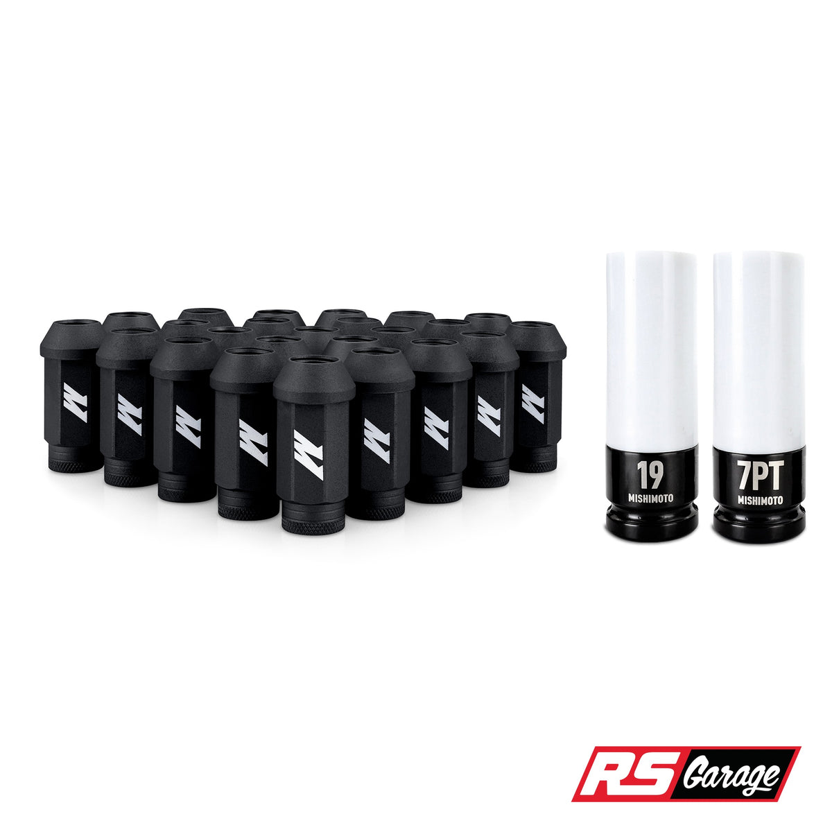 Mishimoto Steel Locking Lug Nuts M14x1.5 24pc Set Black