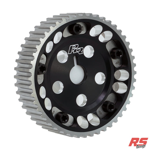 PHR Billet Titanium or Aluminum Adjustable Locking Cam Gear Builder for 2JZ/1JZ Engines - Black Anodized Aluminum Inner, Machined Titanium Outer, Titanium "0" Degree Locks, Black Titanium Hardware