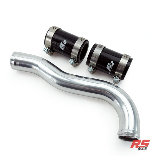 PHR Upper Radiator Pipe for IS300 with 2JZ-GTE with PHR BILLET WATERNECK (works with both vvti and non vvti), Raw Finish