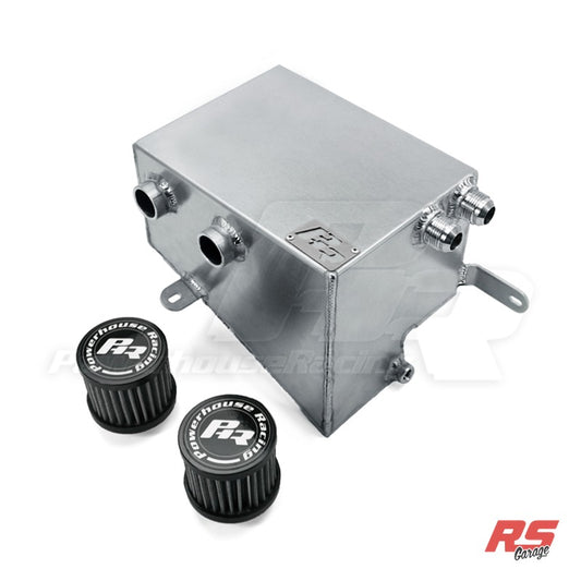 PHR XTM Breather Tank for MKIV Supra, Left Hand Drive -Raw finish - 1 Gallon Capacity - ABS Removal Required
