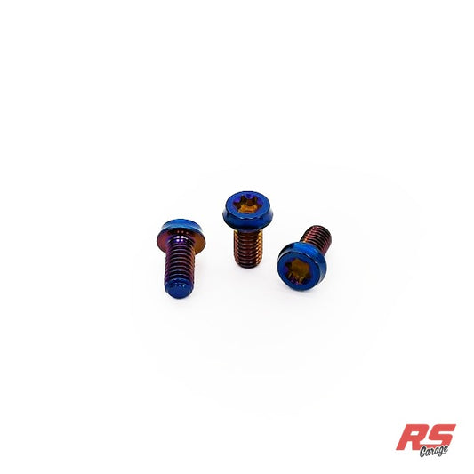 Titanium Bolt Kit for Burns Muffler - PVD Blue