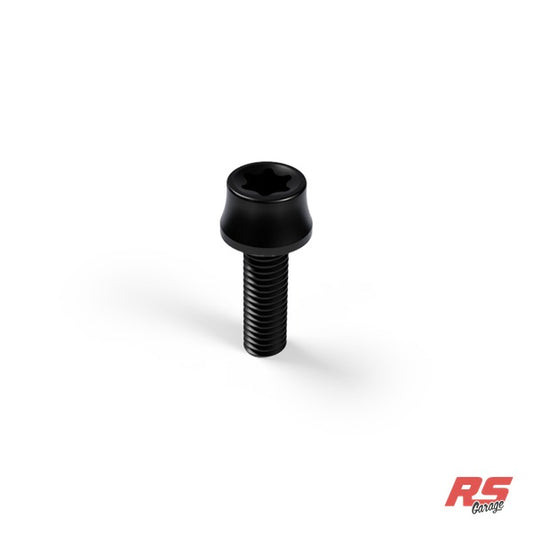 Bolt, Titanium, Volcano Torx Head, M6x1.0, 20mm Long - Black