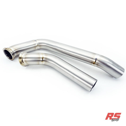PHR Titanium Dumptubes for S23, S45, V45 or V50 Dual Wastegate Manifolds (46/44mm, pair) - LHD - Built to order
