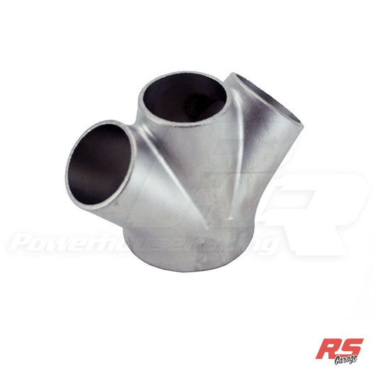 Collector -304 Stainless Steel -Cast -1.5" pipe SCH10 (1.68" ID) Triple Inlet -2.5" pipe SCH10 (2.64" ID) Single Outlet