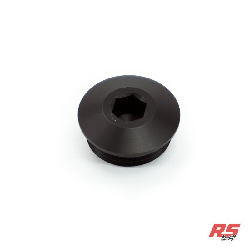 -12ORB Plug, Aluminum, Anodized Black