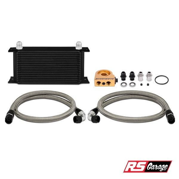 Mishimoto Universal Thermostatic 19 Row Oil Cooler Kit Black