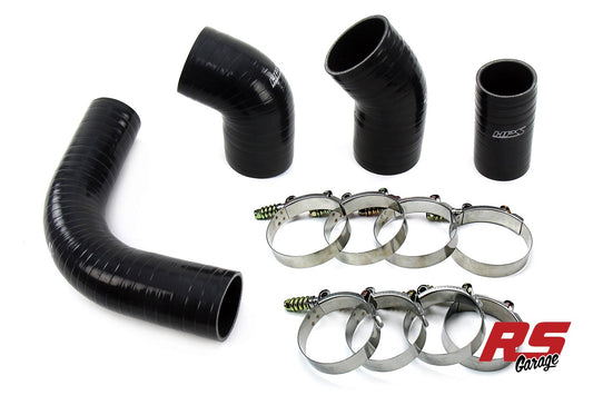 HPS Black Silicone Intercooler Hoses 2002-2004 Chevy Silverado 2500 HD 6.6L Duramax LB7 Diesel