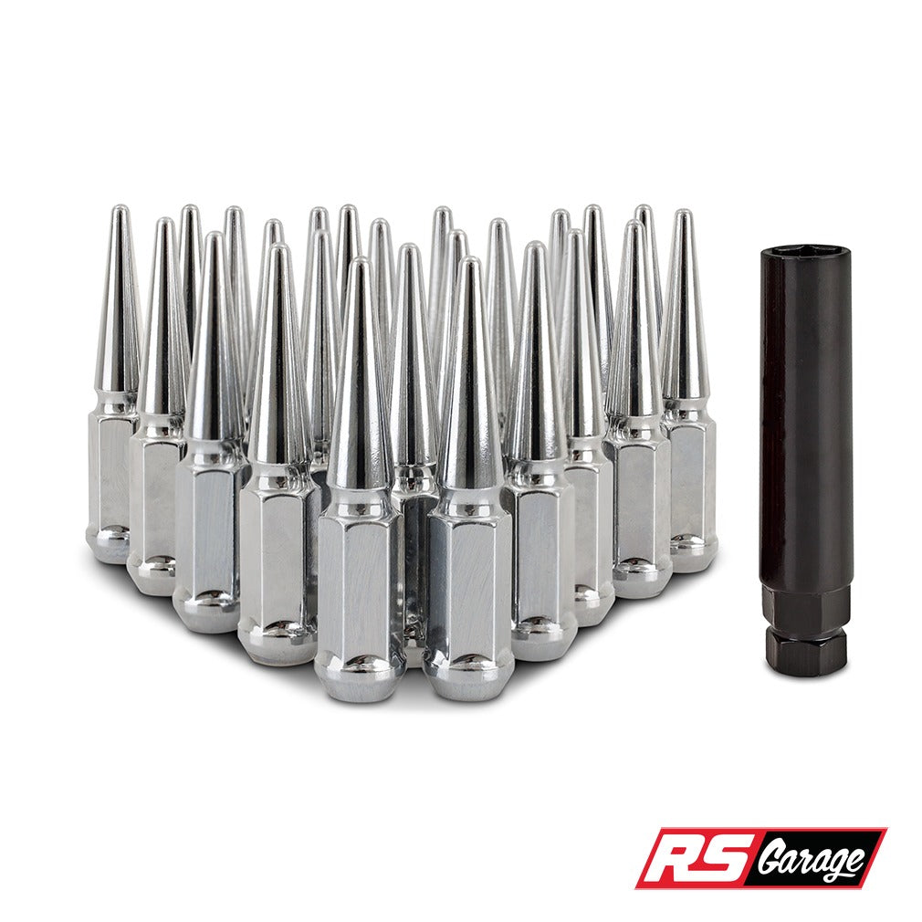 Mishimoto Mishimoto Steel Spiked Lug Nuts M14 x 1.5 24pc Set Chrome